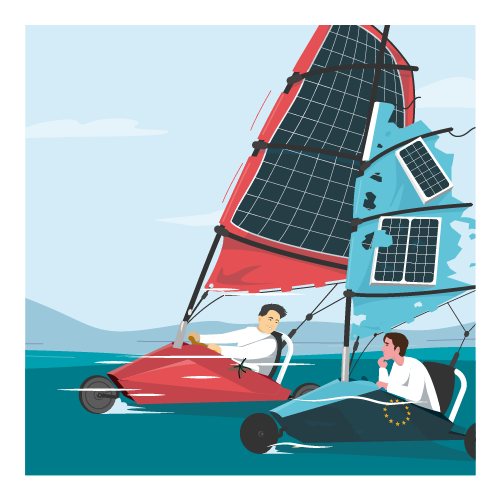 The West lags in green tech